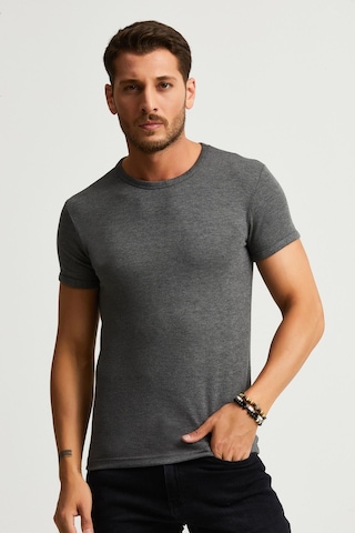 Alexandergardı Slim Fit Basic T-shirt E22-746a Antrasit