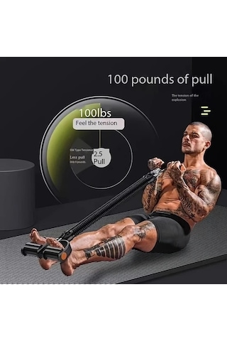 Pazly 1 Adet 4 Ü 1 Arada Ayarlanabilir Dirençli Germe Lastiği Pedallı Kollu Mekik Tüm Vücut Egzersiz Kiti, Evde Kullanım İçin Gül Kırmızısı Siyah Altın Renkli, Kadınlar Günü Hediyesi Altın