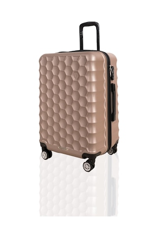 Polo&Sky Petek Model Gold Renk Orta Boy Valiz Bavul Altın