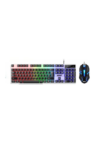 Snt Tf-230 Rgb Gaming Klavye Mouse Seti Oyuncular İçin Işıklı Klavye & Mouse Set Optik