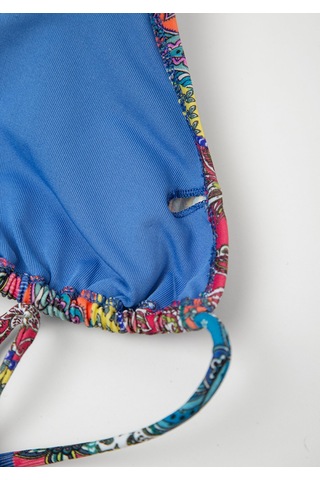 Mavi - Renkli Üçgen Bikini Üstü 1914064-28319 Çok Renkli