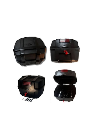 Motosiklet Arka Çanta 35 Litre Reflektörlü Bagajlı 1.kalite Motor Çantası Topcase Renkli