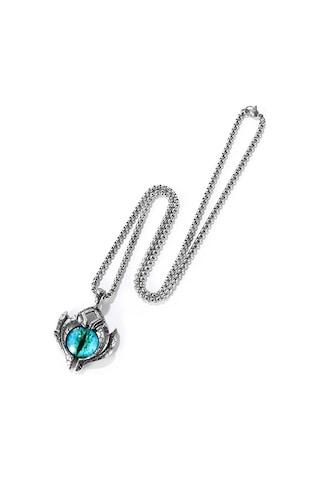 Sones 1926 Retro Demon Eyes Erkek Titanyum Çelik Kolye, Stil: Kolye + 3x55cm Eşleşen Zincir Çok Renkli