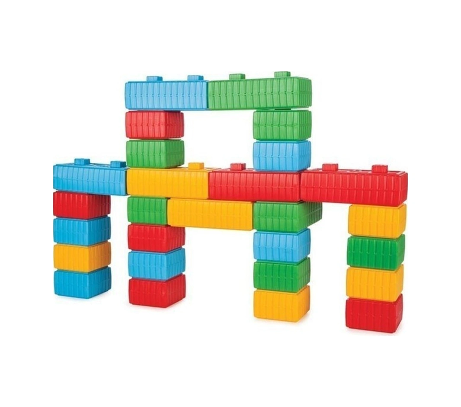 Arabalı 43 Parça Tuğla Bloklar Dev Boy Kreş Tipi Set 03251