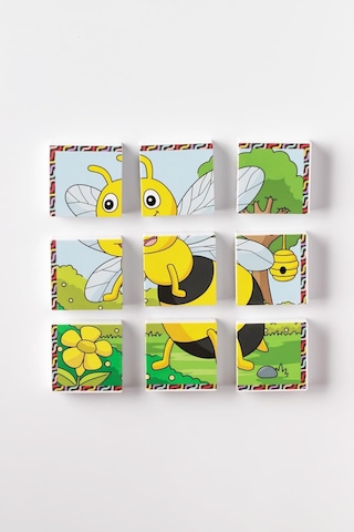 Küpss Manyetik Blok Çift Taraflı 9 Parçalı Mıknatıslı Arı-kelebek Puzzle - 2 Görsel Yapboz Diğer