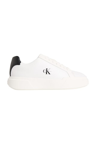 Calvin Klein Yw0yw01947 06x 36 Kalın Tabanlı Bağcıklı Uzun Boy Wn-13488 Beyaz/siyah/beyaz