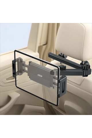 Koltuk Arkası Araç Tablet Tutucu Go Des Gd-hd323 360 Derece Dönebilen Uzatılabilir Siyah