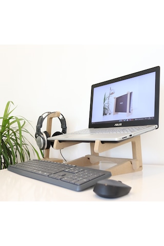 Hanwood Ahşap Laptop Standı - Laptop Yükseltici - 13" _ 14"