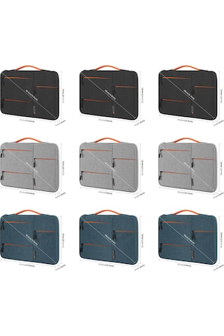 Maiyame İş İçin Su Geçirmez 13-15 İnç Polyester Dizüstü Bilgisayar Çantası Lacivert Lacivert