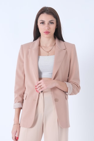 Feminist Bej Vatkalı Astarlı Blazer Ceket 0105110.55 Bej