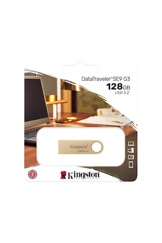 Kingston Dtse9g3-128gb 128gb 220mb-s Metal Usb 3.2 Gen 1 Datatraveler Se9 G3 Flash Bellek Kdo
