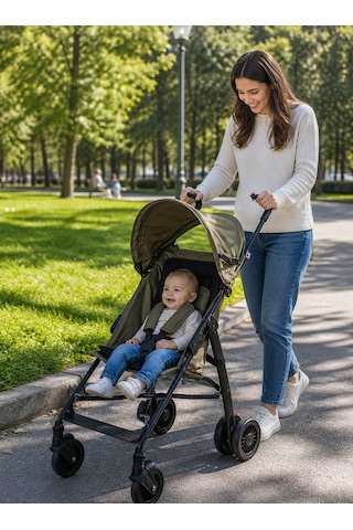 Chubby Baby Baston Bebek Arabası Ergonomik 5 Nokta Emniyet Kemerli