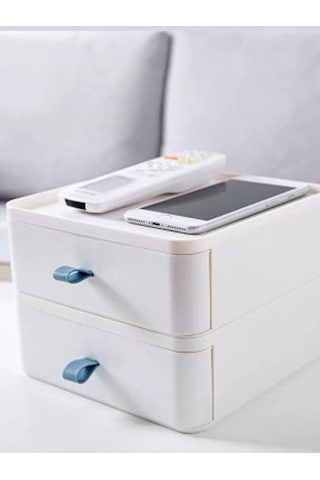 Bayev 2'li Takı, Makyaj Ve Kozmetik Düzenleyici Çekmece Beyaz Ofis Masa Düzenleyici