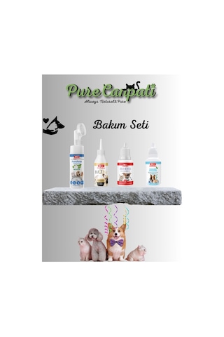 Purecanpati Kedi ve Köpek Bakım Seti Pati Göz Kulak Ağız Bakım