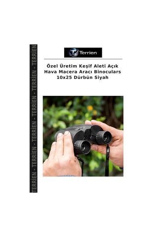 Özel Üretim Keşif Aleti Açık Hava Macera Aracı Binoculars 10x25 Dürbün Siyah Çok Renkli