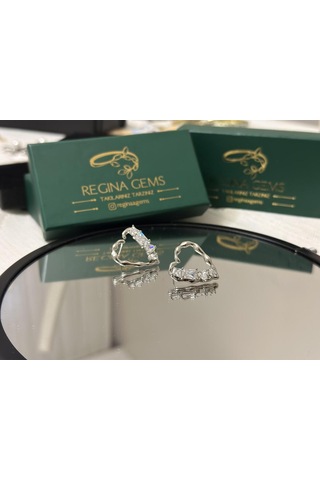 Golden Cascade Crystal Hoop Küpe Gümüş