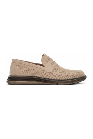 Tuna Triko Örme Bej Loafer Erkek Ayakkabı Eva/tpu Taban - 3550 Bej