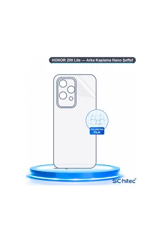 Schitec Honor 200 Lite Uyumlu Arka Yüzey Hidrojel Koruyucu Film 75261272