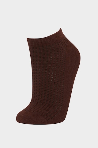 Defacto Kadın 5li Pamuklu Patik Çorap F5431axnsbn207 Kahve