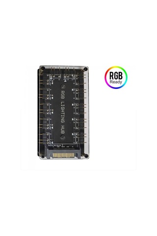 5v 3-pin Rgb 10 Hub Splitter Sata Güç Beslemeli Rgb Kiti -