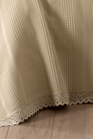 Kopanaki Dantelli Çift Kişilik Waffle Pike-210x230 Cm Bej Bej