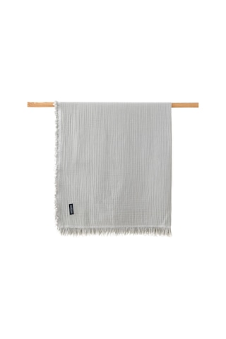 4 Katlı Yumuşak ve Hafif Müslin Bebek Battaniyesi Gri