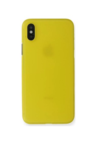 Newface Apple iPhone Uyumlu X Kılıf Pp Ultra İnce Kapak - Sarı Belirtilmemiş