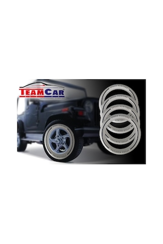 Teamcar Oto Lastik Yanağı Çizgili Speed Hunters 13 Jant Beyaz 1 Takım 4 Adet