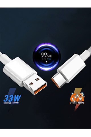 Xiaomi Type-c Android Uyumlu Turbo Hızlı Şarj Kablosu 33w 6a Redmi K30 K40 Pro X3 Poco Mi 11 10 Pro