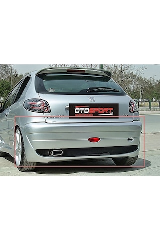 Peugeot 206 Dimma Arka Tampon Fiberglass Boyasız