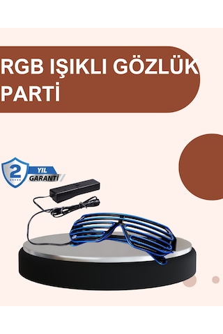 Renkli Led Işıklı Eğlence Gözlüğü Parti Aksesuarı