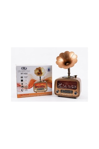 Everton Rt-422 Bluetooth Fm-usb-tf-aux Şarjlı Nostaljik Radyo Gramafon Alev Ambiyans Işığı