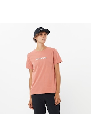 Salomon Logo Ss Tee W Lıght Mahogany// T-shırt Lc2217800 001