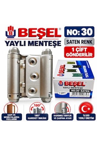 Beşel Yaylı Menteşe Kapı Menteşesi Saten No :30 Çift Gönderilir