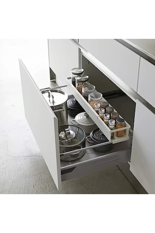 Trendooze Gaojunshop01 Beyaz Metal Baharat Rafı - Katlanır Dolaşan Mutfak Depolama 1 Adet Ayarlanabilir Tek Katlı Beyaz