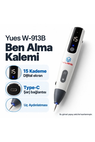 Yues W-913b Ben Alma Kalemi 15 Kademeli Type-c Şarjlı