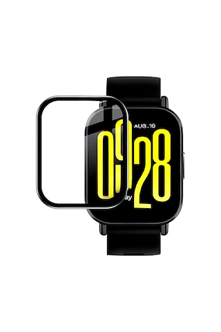 Forzacase Xiaomi Redmi Watch 5 Active İçin Çerçeveli Tam Kaplayan 3d Pet Ekran Koruyucu Film - Fc016 Şeffaf