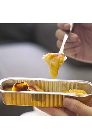 Gıda Depolama Kapları Gitmek İçin Tek Kullanımlık Alüminyum Akşam Yemeği Tepsisi Paketleme Ve Dondurucu İçin Hava Fritöz Kalıp Gold