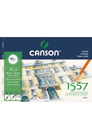 Canson 1557 Spiralli Resim Defteri 35x50 180 G 15yp