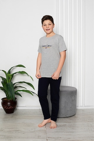 Asel Erkek Çocuk Pijama Takımı Gri