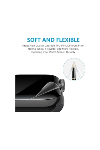 Apple Uyumlu Watch 9 45mm Ekran Koruyucu Şeffaf Tpu Film 2 Adet
