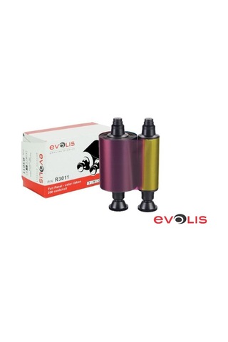 Evolis R3011 Ribon Pebble Dualys 3011 Ymcko 5 Panel Renkli Ribon