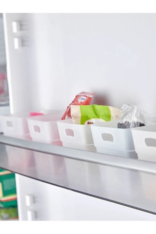 6 Adet Buzdolabı Kapak Içi Düzenleyici Organizer 6'lı Buzdolabı Içi Düzenleyici Ve Banyo Organizeri Beyaz - Şeffaf