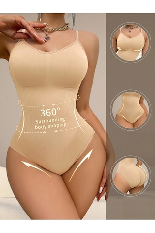 Mistirik Mamey Model Örme Kumaş Toparlayıcı Çıtçıtlı Body Ten Renk Zıbın 4 Ten