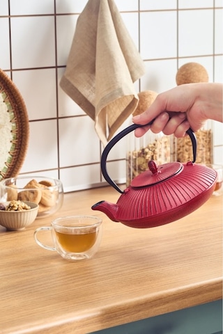 Karaca Japanese Döküm Demlik-Teapot 800 ml Kırmızı