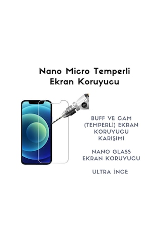 Apple Uyumlu iPhone 13 Pro Max Nano Micro Temperli Ekran Koruyucu Ve Şeffaf Kamera Lens Koruyucu
