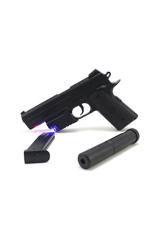 Lazer Işıklı Silah Oyuncak Desert Eagle Tabanca Boncuk Atan