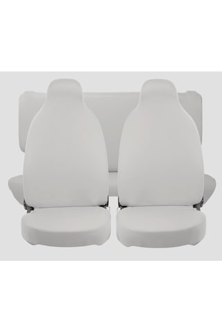 Her Araca Uyumlu Beyaz Oto Koltuk Kılıfı -araç Penye Koltuk Kılıfı Servis Kılıfı 4 Parça