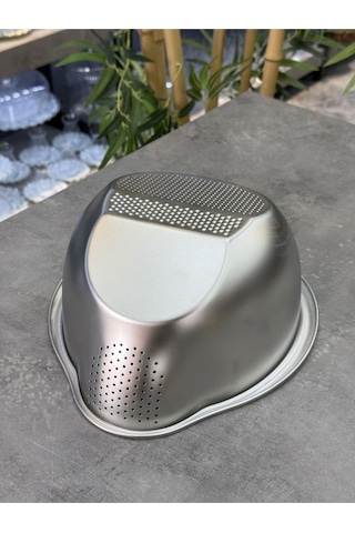 Arow Çok Amaçlı Lüks Pirinç Süzgeci 27 Cm Tr-6985 Gri