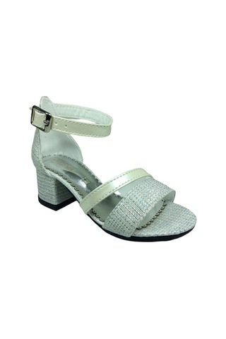 Ortopedikal 1506 (Plm) Kız Çocuk Abiye Simli Topuklu Ayakkabı (538184969) Platin